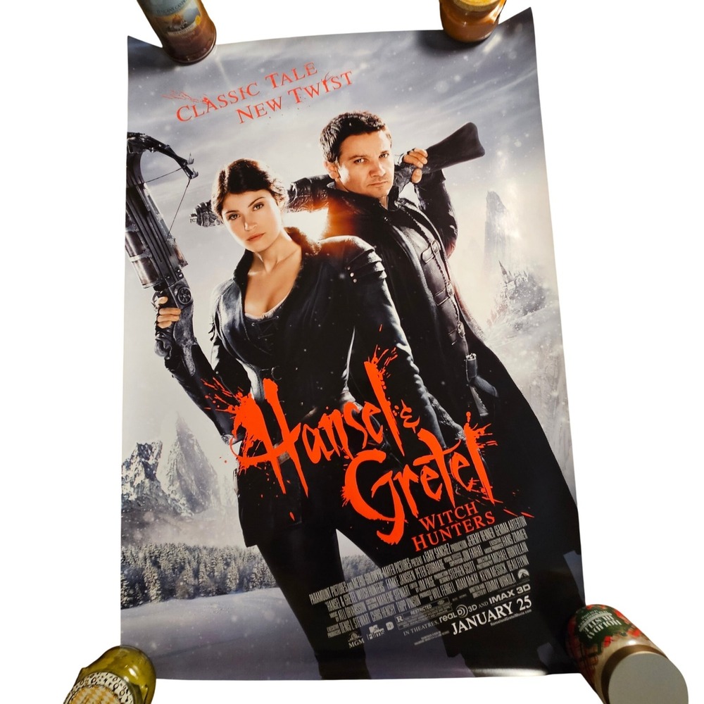 Hansel & Gretel 2013 Promo Movie Poster 27x40 Jeremy Renner, Gemma Arterton